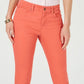 Calça jeans feminina Lexington reta, rosa, tamanho 14, Charter Club