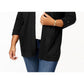 Karen Scott Cardigan feminino de algodão aconchegante, preto, tamanho pequeno