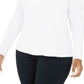 Blusa feminina plus size de malha canelada com manga bufante, tamanho X-G, da INC International Concepts