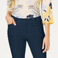 Calça feminina Charter Club Newport Tummy-Control Slim-Fit Azul Tamanho 14