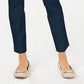 Calça feminina Charter Club Newport Tummy-Control Slim-Fit Azul Tamanho 14