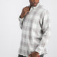 Camisa de flanela masculina Club Room cinza tamanho pequeno