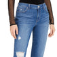 Calça jeans curta feminina estilo boyfriend, da INC International Concepts, azul brilhante, tamanho 0
