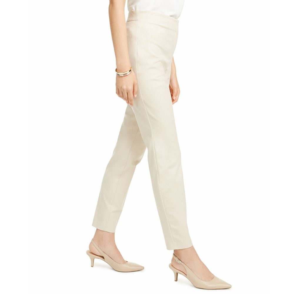 Calça skinny feminina Alfani de cintura alta bege tamanho 4