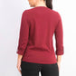 Charter Club Petite Supima Cotton Top com decote aberto para mulheres, vinho, tamanho médio