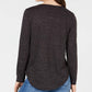 Camiseta feminina gráfica Style &amp; Co, preta, tamanho pequeno
