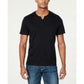 Camiseta masculina com nervuras e fenda INC International Concepts, preta, tamanho XX-G