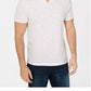 Camiseta masculina canelada com fenda INC International Concepts, branca, tamanho X-G