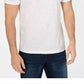 Camiseta masculina canelada com fenda INC International Concepts, branca, tamanho X-G