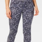 Calça jeans skinny com controle de barriga estampada feminina Charter Club, tamanho 14, azul