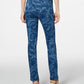 Calça jeans feminina Charter Club com estampa paisley e perna reta, azul, tamanho 8