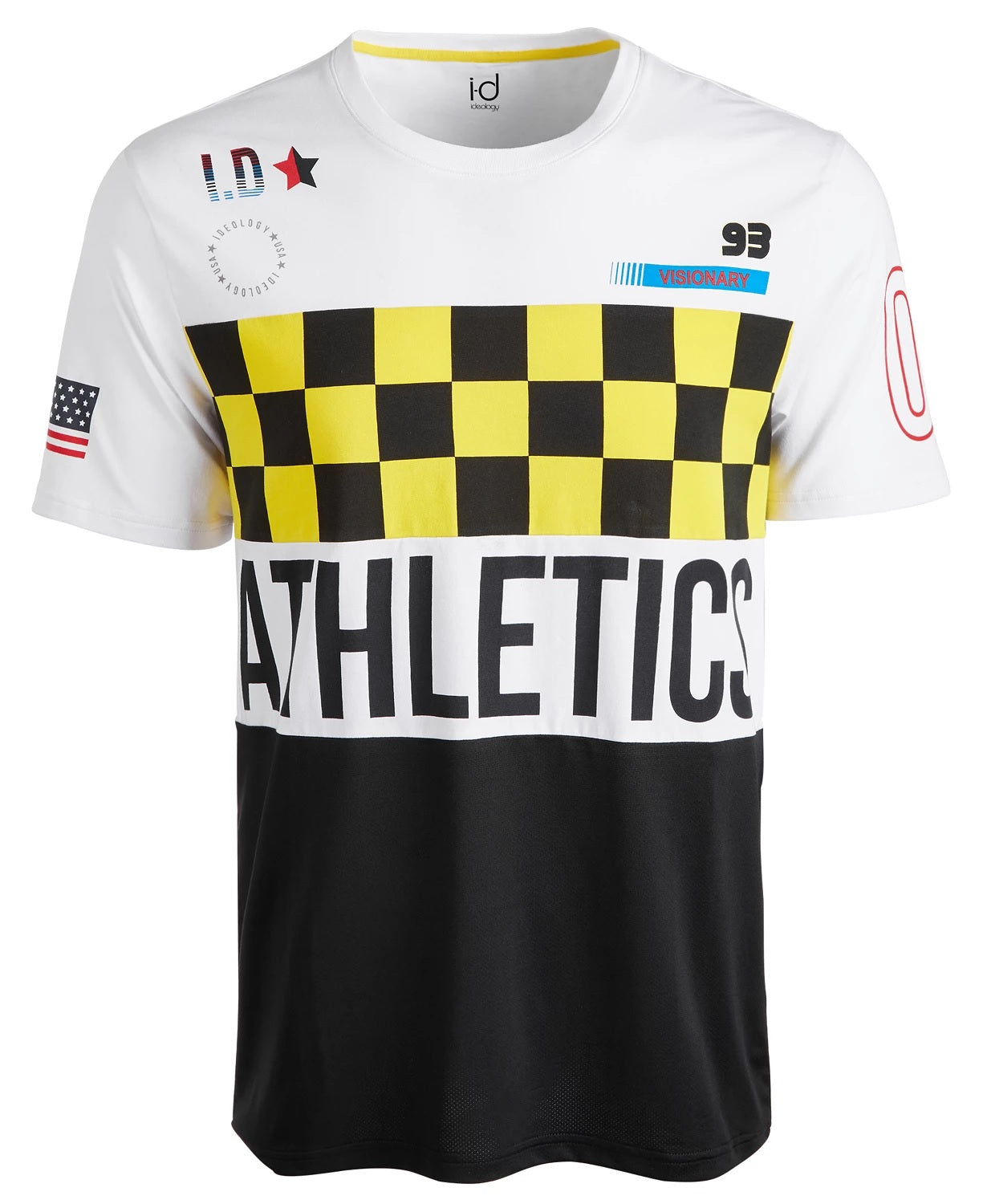 Camiseta gráfica masculina ID Ideology, branca, tamanho XX-G