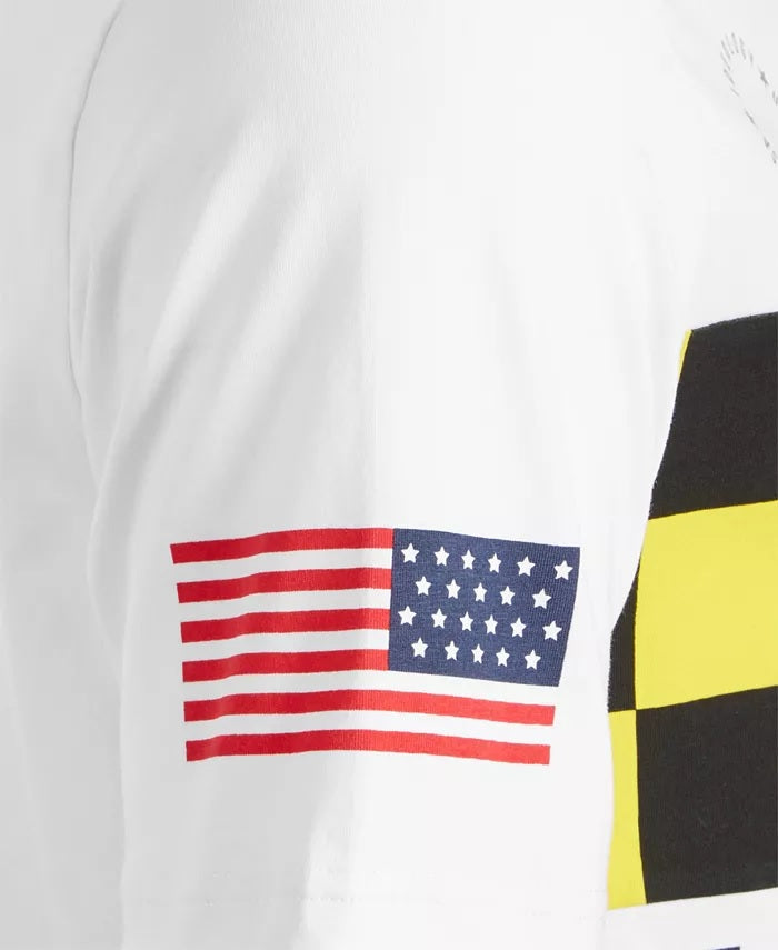 Camiseta gráfica masculina ID Ideology, branca, tamanho XX-G