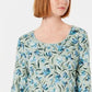 Karen Scott Audra Oasis Blusa Estampada Feminina Verde Tamanho Pequeno Pequeno