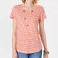 Blusa feminina de algodão com estampa de gola redonda, tamanho X-S, laranja, estilo Style &amp; Co
