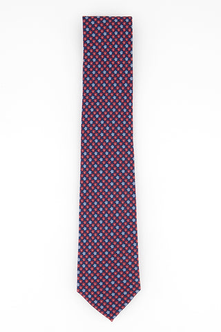 Gravata Club Room Masculina Daisy Neat Vermelha Tamanho Regular