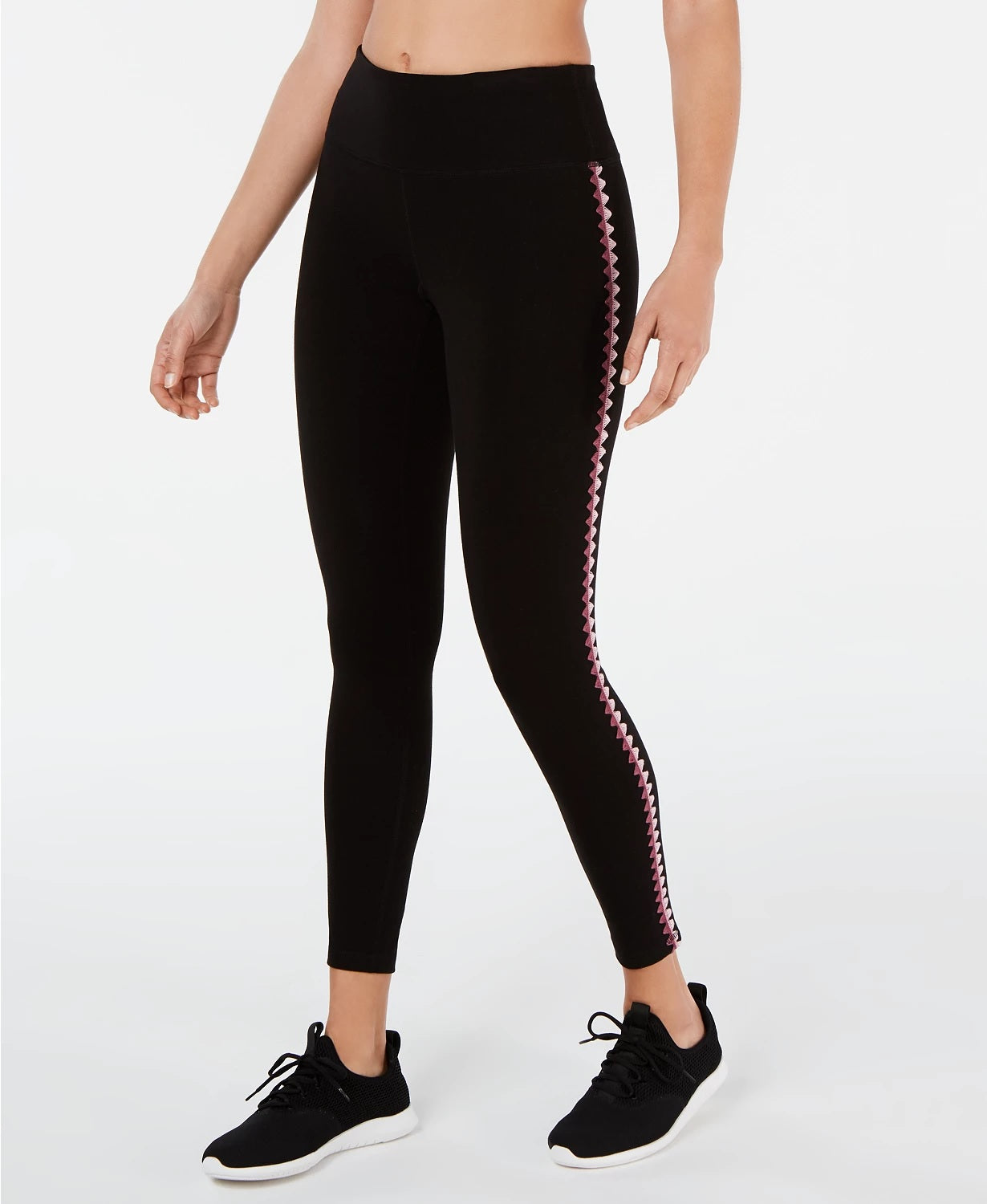 Leggings femininas Ideology Blanket Stitch pretas tamanho X-S