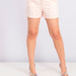 Shorts chino femininos Maison Jules com frente lisa, branco, tamanho 10
