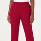 Calça feminina Karen Scott Classic Fleece com cintura elástica, vermelha, tamanho grande
