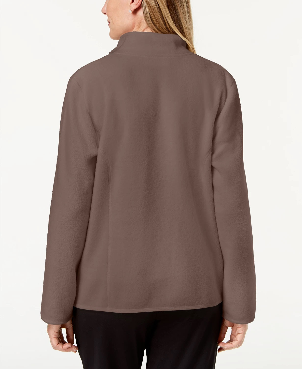 Jaqueta de lã Karen Scott Petite Zeroproof feminina, marrom, tamanho pequeno