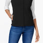 Colete de lã Karen Scott Petite Zeroproof feminino, preto, tamanho médio