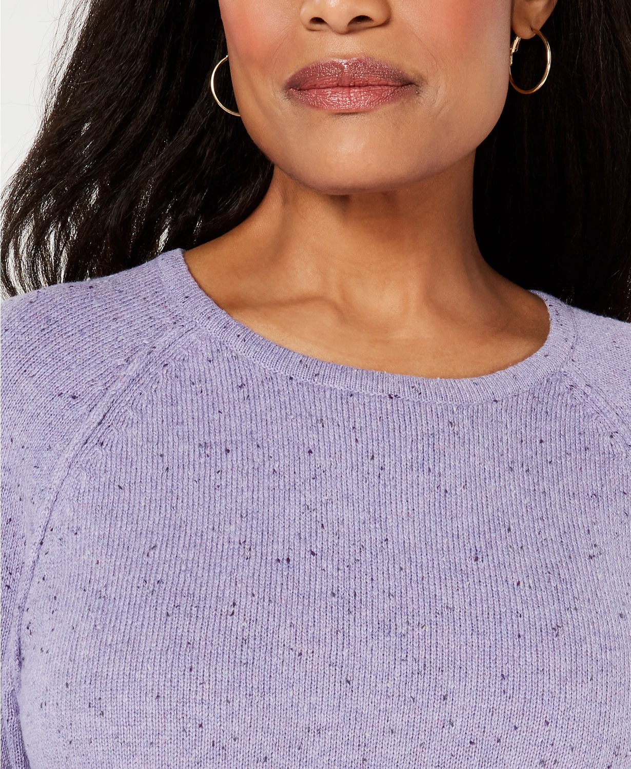 Karen Scott Suéter Feminino Curvo Lt/Pas Roxo Tamanho P