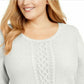 Suéter Karen Scott Feminino em Tricô Branco Tamanho X-G
