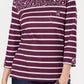 Karen Scott Blusa feminina Ditsy com bolso floral e listrado, vermelha, tamanho pequeno