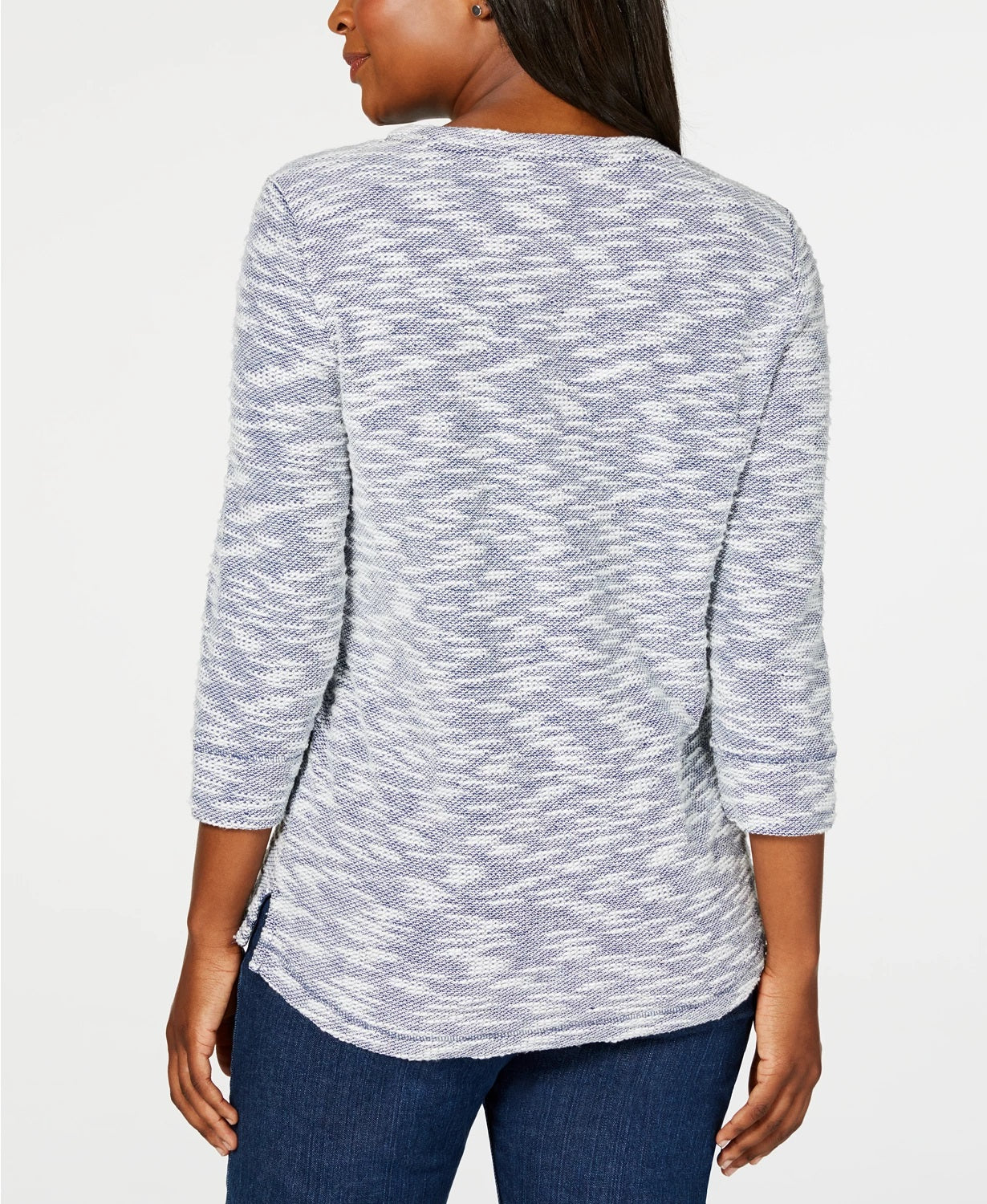 Moletom Karen Scott Feminino Marled Cinza Médio Tamanho P