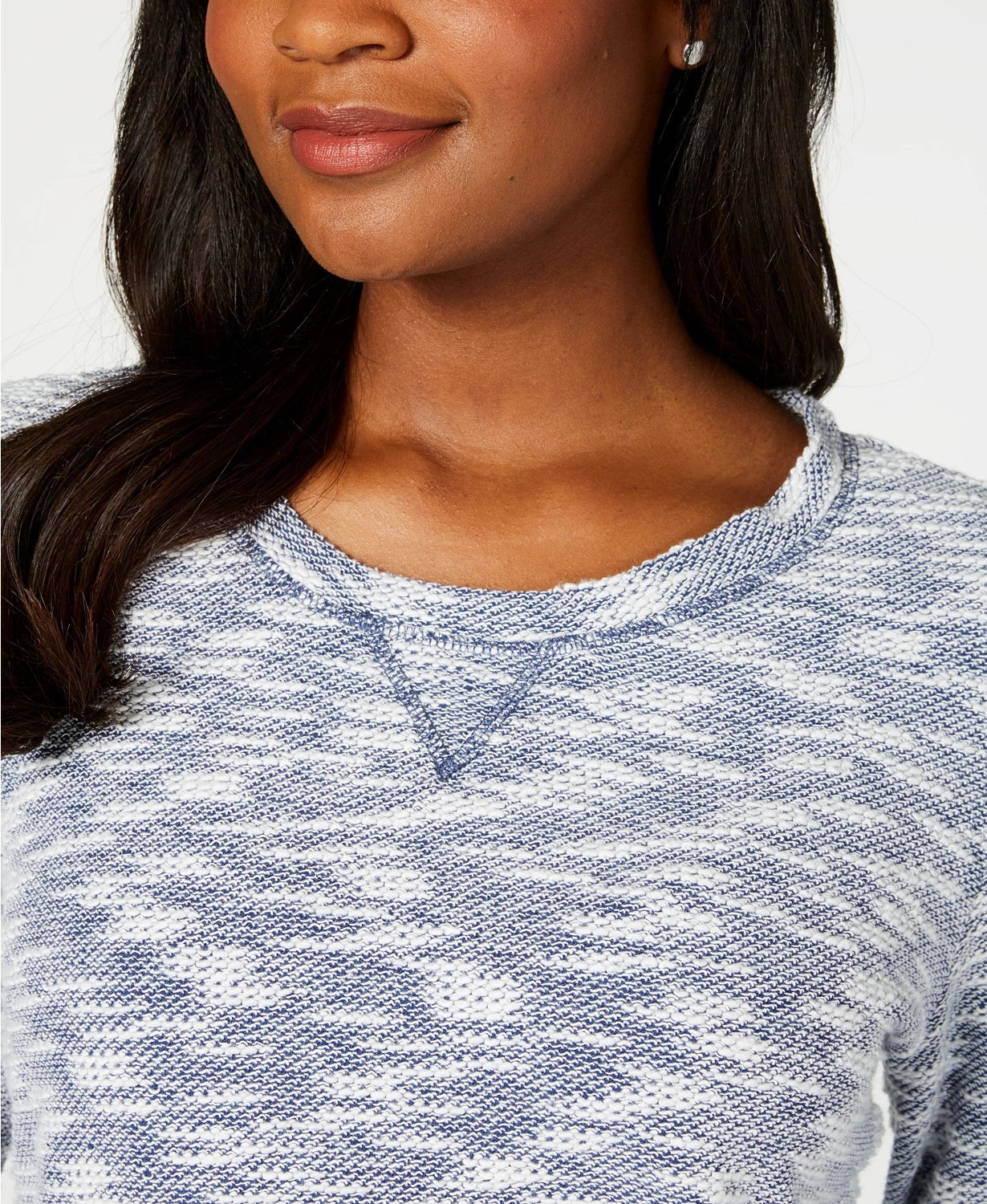 Moletom Karen Scott Feminino Marled Cinza Médio Tamanho P