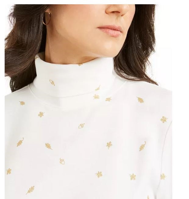 Karen Scott Feminino Outono Vento Gola Alta Branca Tamanho Grande