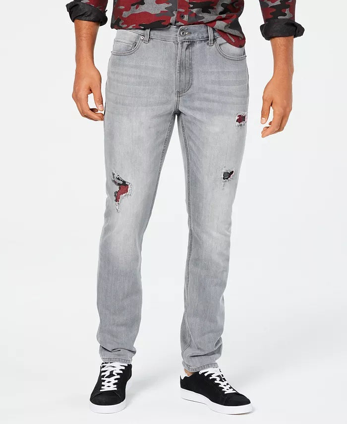 Calça jeans masculina American Rag Frankie Slim Fit cinza tamanho 31x32