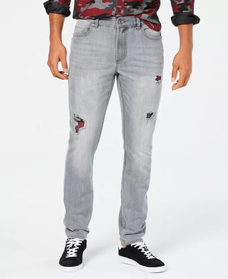 Calça jeans masculina American Rag Frankie Slim Fit cinza tamanho 31x32