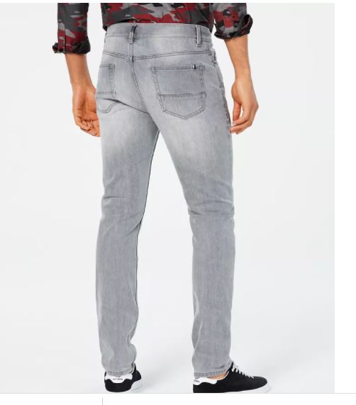 Calça jeans masculina American Rag Frankie Slim Fit cinza tamanho 31x32
