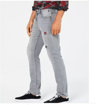 Calça jeans masculina American Rag Frankie Slim Fit cinza tamanho 31x32