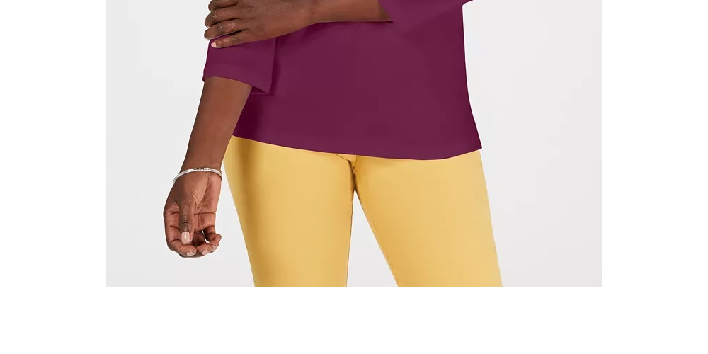 Karen Scott Top Feminino com Acabamento em Ilhós Roxo Tamanho Médio