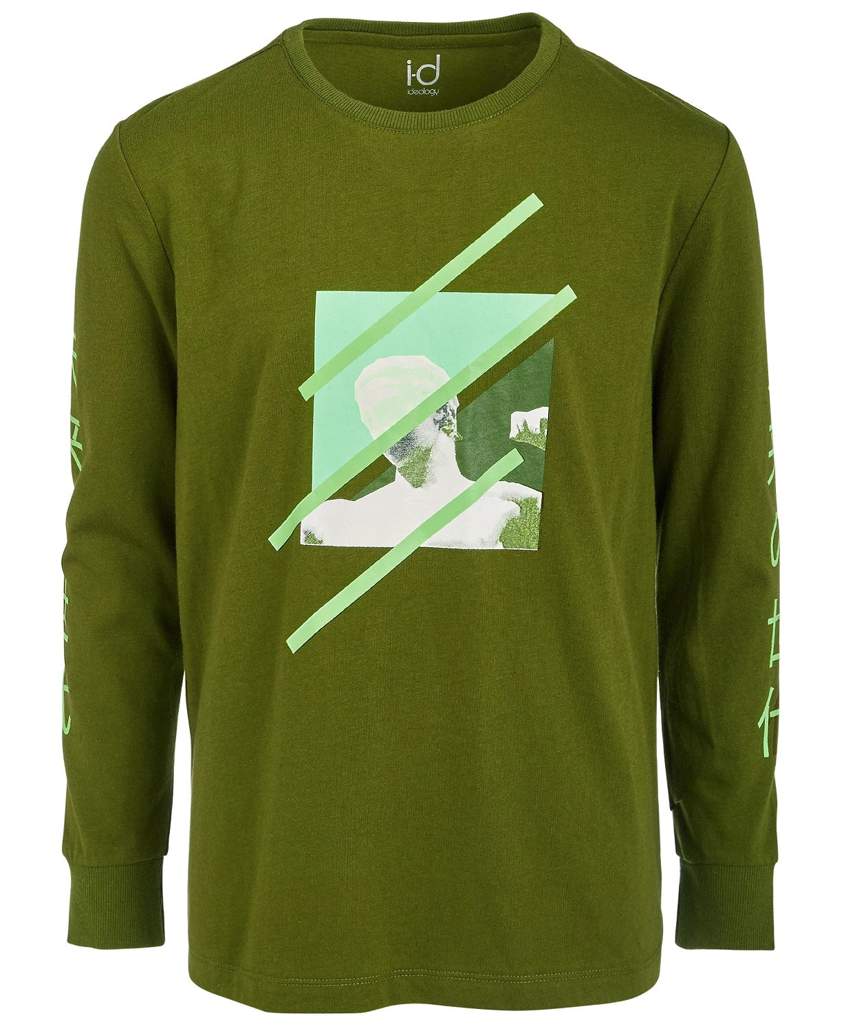 Camiseta estampada gráfica Ideology Big Boys, tamanho grande, verde
