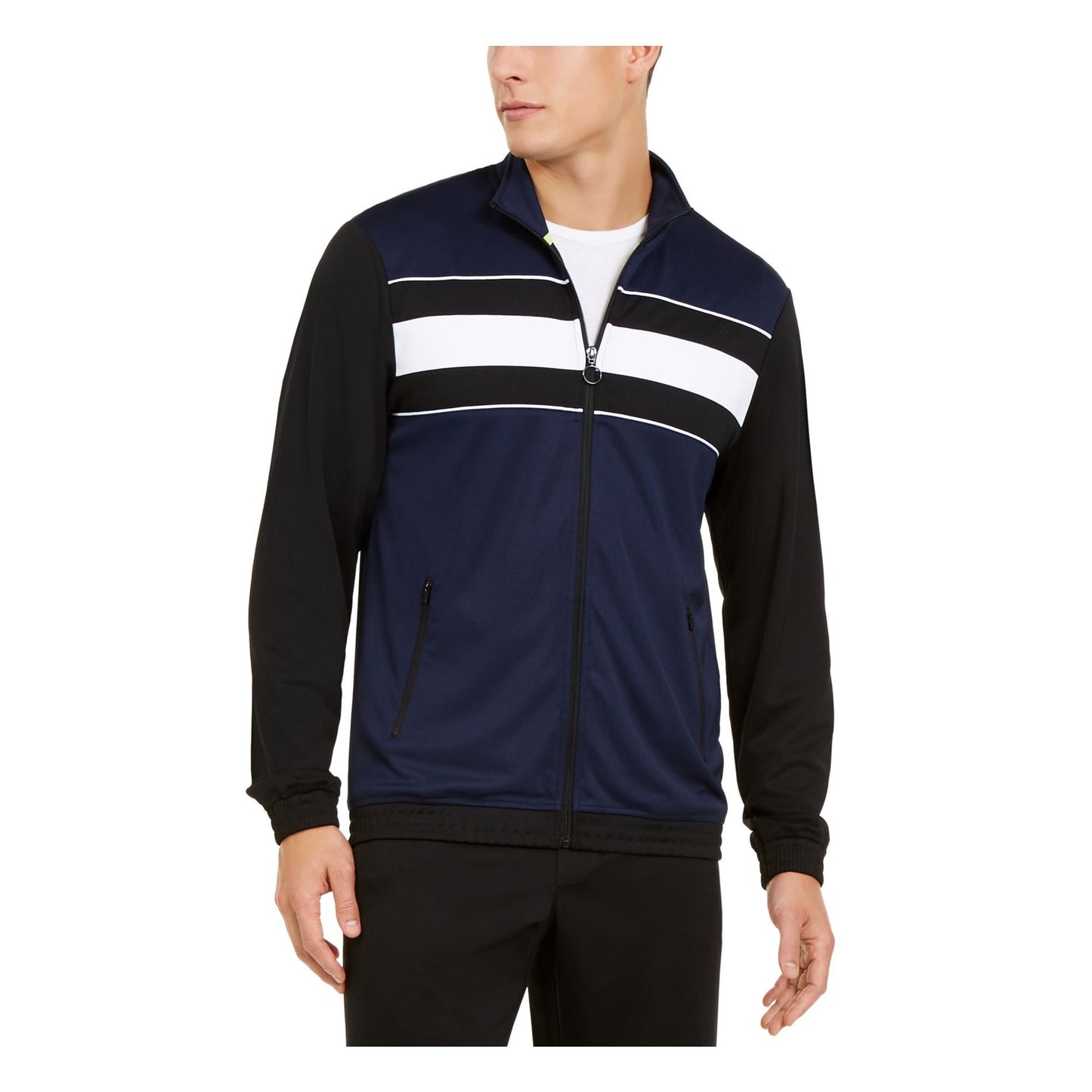 Jaqueta esportiva masculina Ideology Colorblocked azul tamanho 2 extra grande