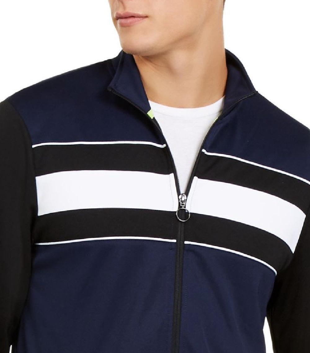 Jaqueta esportiva masculina Ideology Colorblocked azul tamanho 2 extra grande