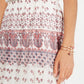 Saia midi feminina com estampa mista e camadas, tamanho extragrande, vermelha, estilo &amp; co