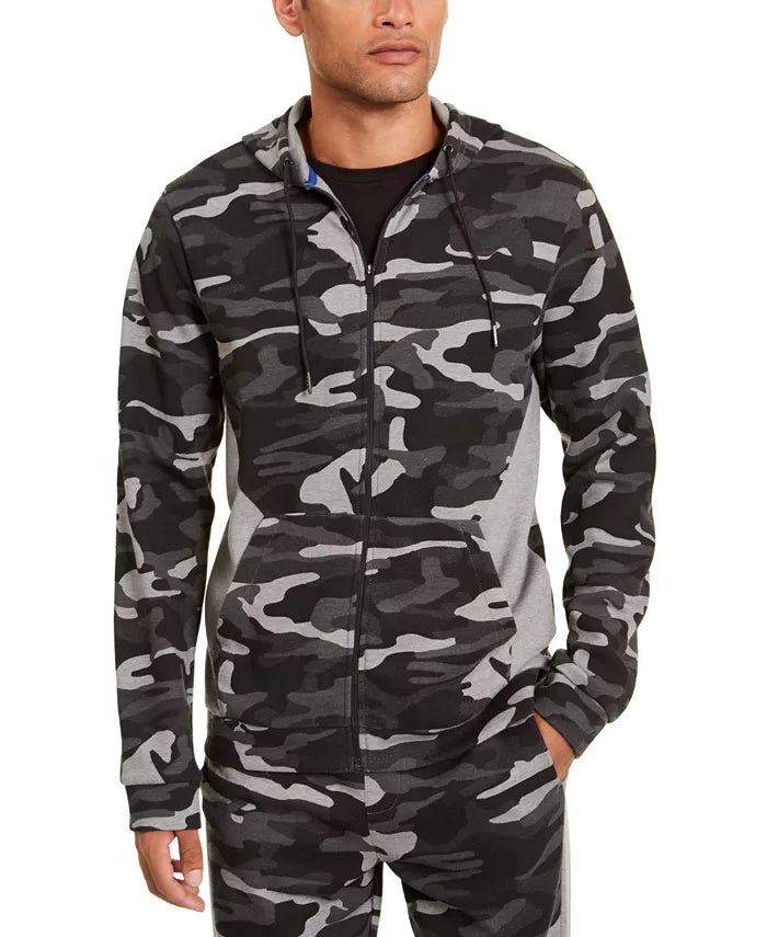 Jaqueta camuflada com blocos de cores masculina ID Ideology, preta, tamanho XXX-G
