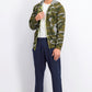 Jaqueta camuflada masculina Ideology Colorblocked verde escuro tamanho XX-G