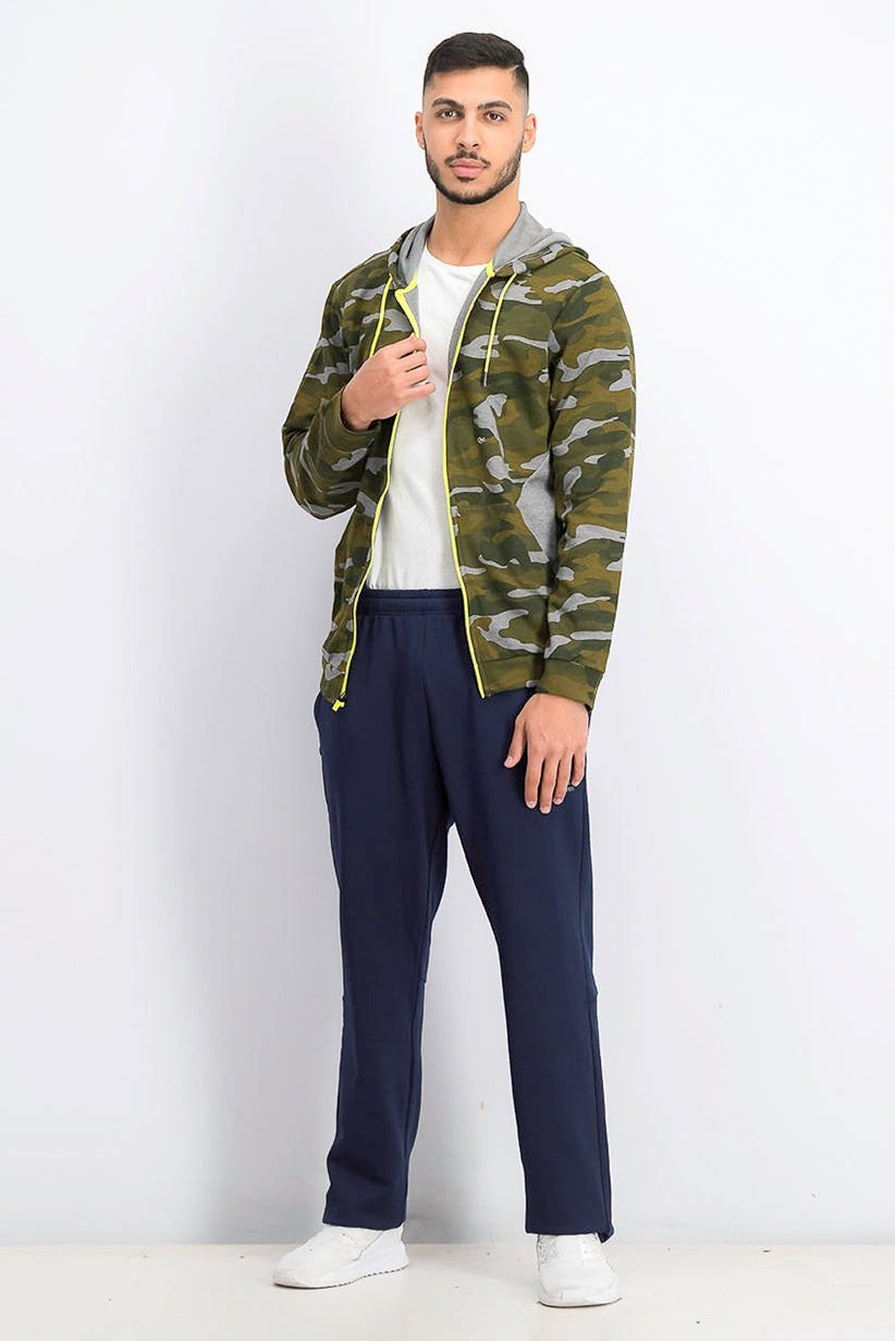 Jaqueta camuflada masculina Ideology Colorblocked verde escuro tamanho XX-G