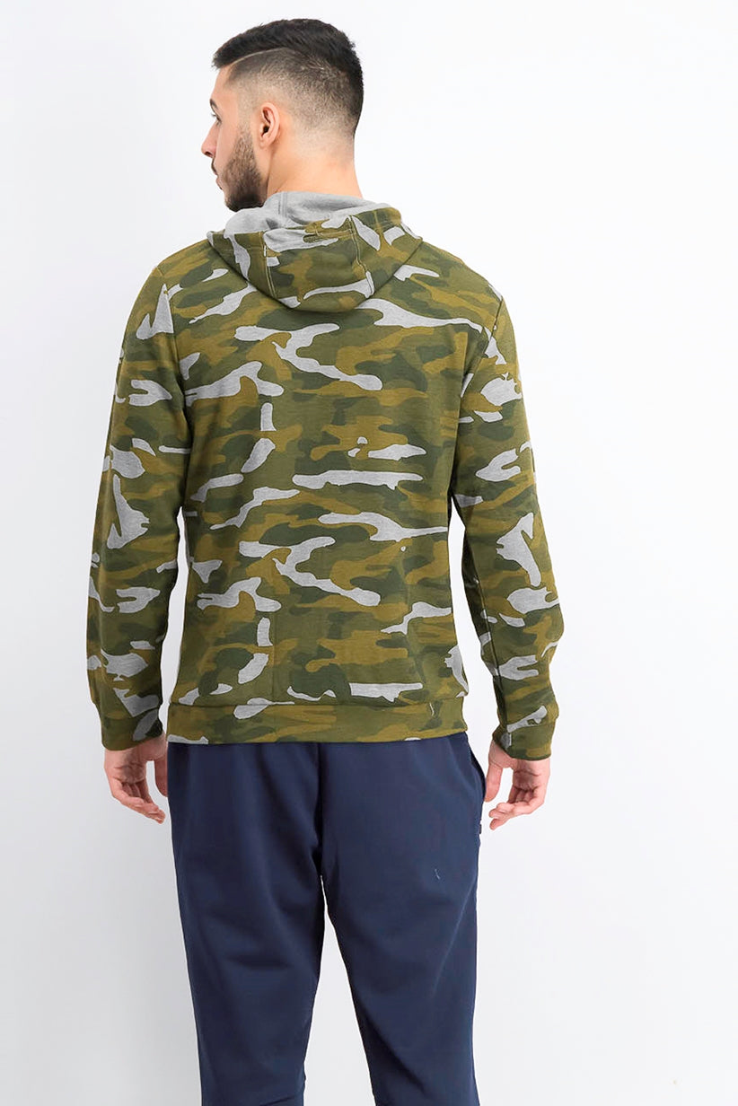 Jaqueta camuflada masculina Ideology Colorblocked verde escuro tamanho XX-G