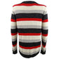 Suéter feminino listrado com gola redonda Charter Club, preto, tamanho combinado, extra grande
