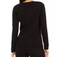 Suéter feminino Charter Club com patchwork e gola redonda, preto, tamanho XXG
