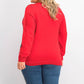 Suéter feminino Charter Club Argyle com gola redonda, vermelho, tamanho pequeno