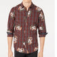 Camisa xadrez floral masculina INC International Concepts vermelha tamanho X-G