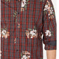 Camisa xadrez floral masculina INC International Concepts vermelha tamanho X-G