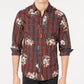 Camisa xadrez floral masculina INC International Concepts vermelha tamanho grande